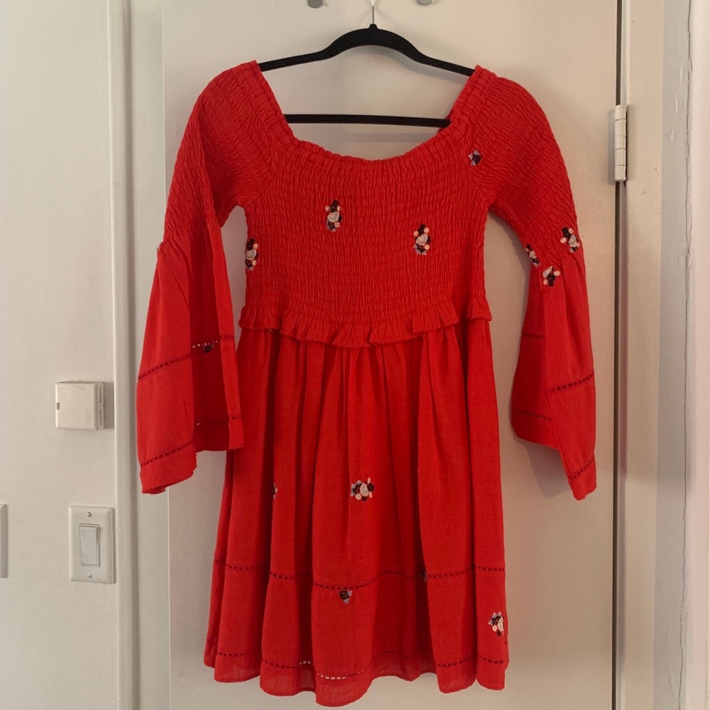 Free People passion red dress for summer or fall!
